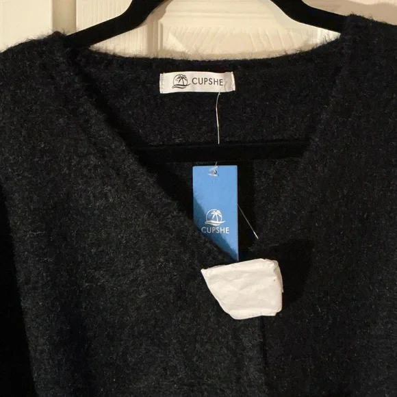 Cupshe Black Cardigan with Bow Details - Picture 3 of 4